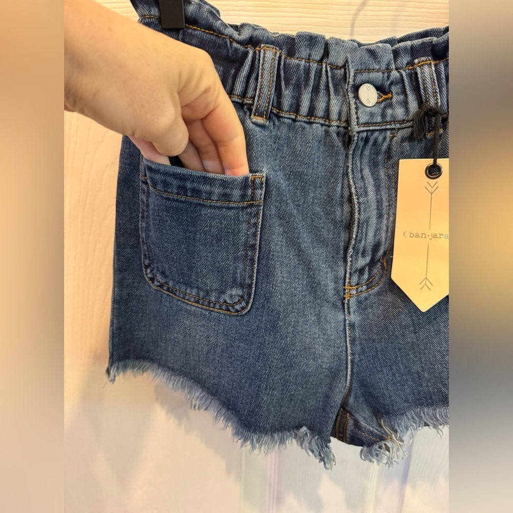 Banjara Juniors Blue Jean Shorts Size 3/25 Hippie Boho Festival Western - Picture 4 of 12